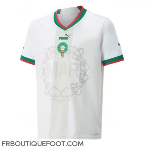Maillot de foot Maroc Extérieur vêtements Monde 2022 Manches Courtes